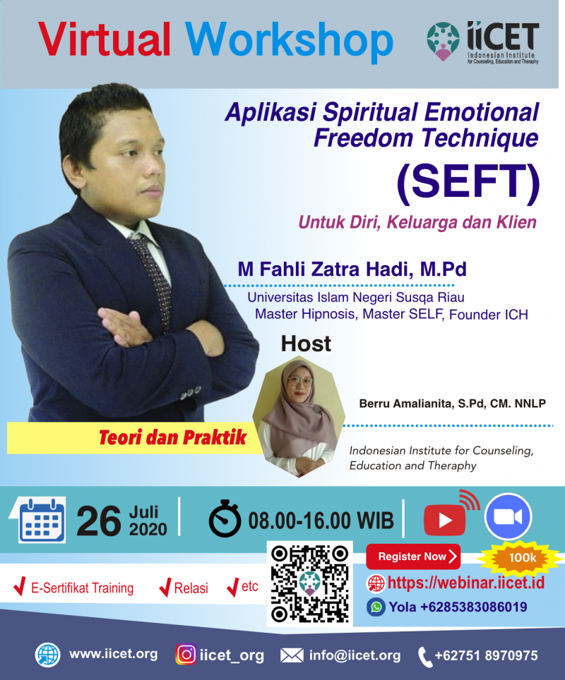 Virtual Workshop  'Aplikasi Spiritual Emotional  Freedom Technique  (SEFT)'